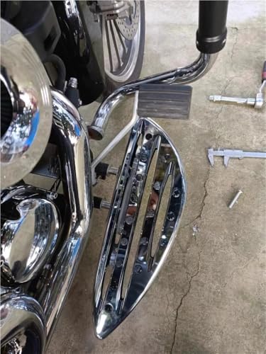 Repose-pieds avant large chrome pour Harley Dyna Softail Glide - 3