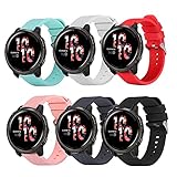 FitTurn 6pack Bands Compatible with UMIDIGI Uwatch3 Smart Watch, Replacement Soft Quick Release Breathable Accessories Strap Wristband Women Men for UMIDIGI Uwatch3/UMIDIGI UFit/Uwatch GT Smartwatch
