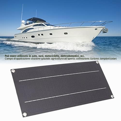 Fockety Kit Pannello Solare, 600W 18V 11.8x5.7in 15oz Caricabatterie Solare in silicio monocristallino, Kit Caricatore per Pannello Solare con regolatore di Carica 100A per RV Camping Emergenza