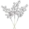 Artiflr 14 Pack Christmas Glitter Berries Stems, 7.8Inch Artificial Christmas Picks for Christmas Tree Ornaments, DIY…