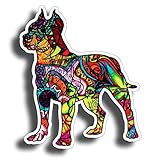 Graffiti Pitbull Dog Bumper Sticker Decal 4 Inch Custom Printed Full Color Design for Car Truck Vehicle Laptop Pit Bull
