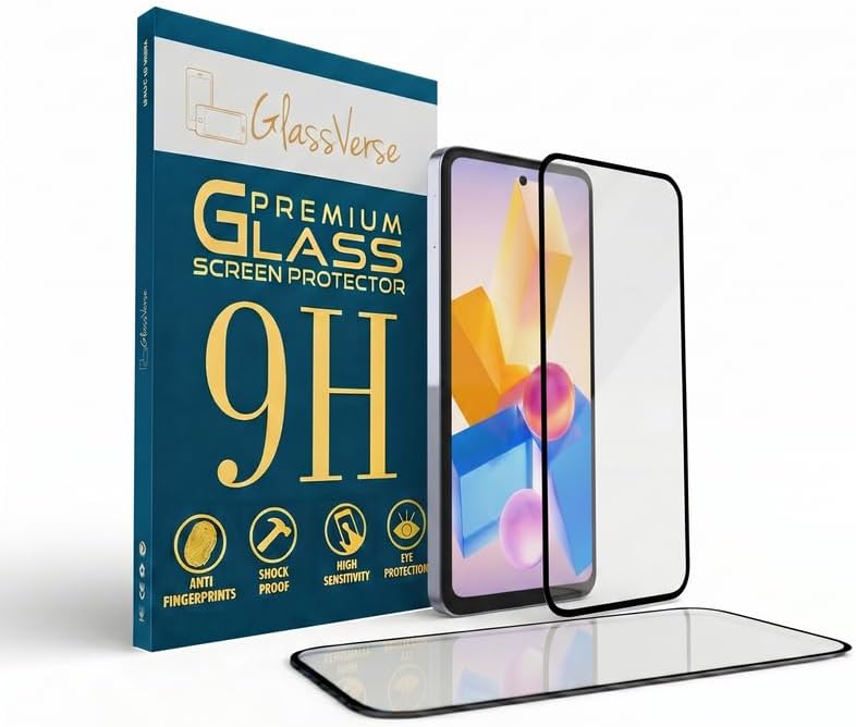 GlassVerse 11D Tempered Glass For Infinix Hot 40I Cellphone (Pack of 1) With Free Installation Kit Full Screen Protector-6.56 Inch