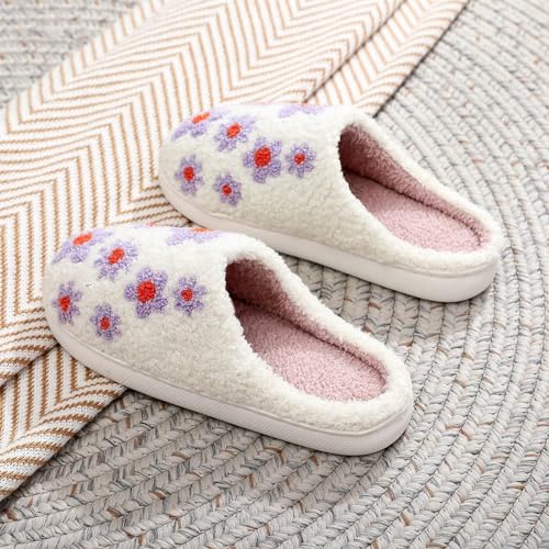Image of Evil Eyes Cowboy Hat Slippers cute Warm Cozy House Shoes Soft Plush Fuzzy Slippers for Women Men