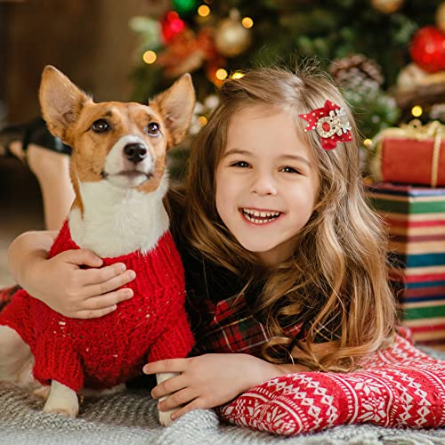 Lurrose Baby Gifts 6Pcs Christmas Hair Cute Bowknot Hair Clips Xmas Hair Ornaments Party Hair Pin Baby Girl Gifts #TOP5