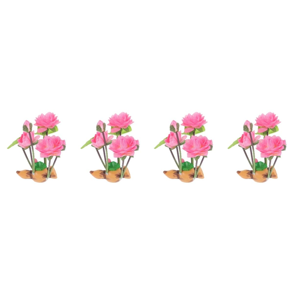YARNOW 4 Pièces Ornements De Lotus Racine De Lotus Boîte Réservoir Usine Décorations D'aquarium Plante Artificielle pour Aquarium Fausse Herbe D'aquarium Décor De Récif Corallien Résine