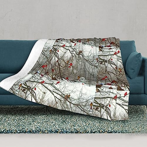 Couverture imprimée bouleaux chaude et douce - Plaid grand format pour lit - 3