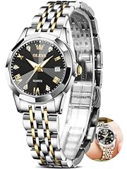 Two Tone Stainless Steel&Black Dial Women Watch