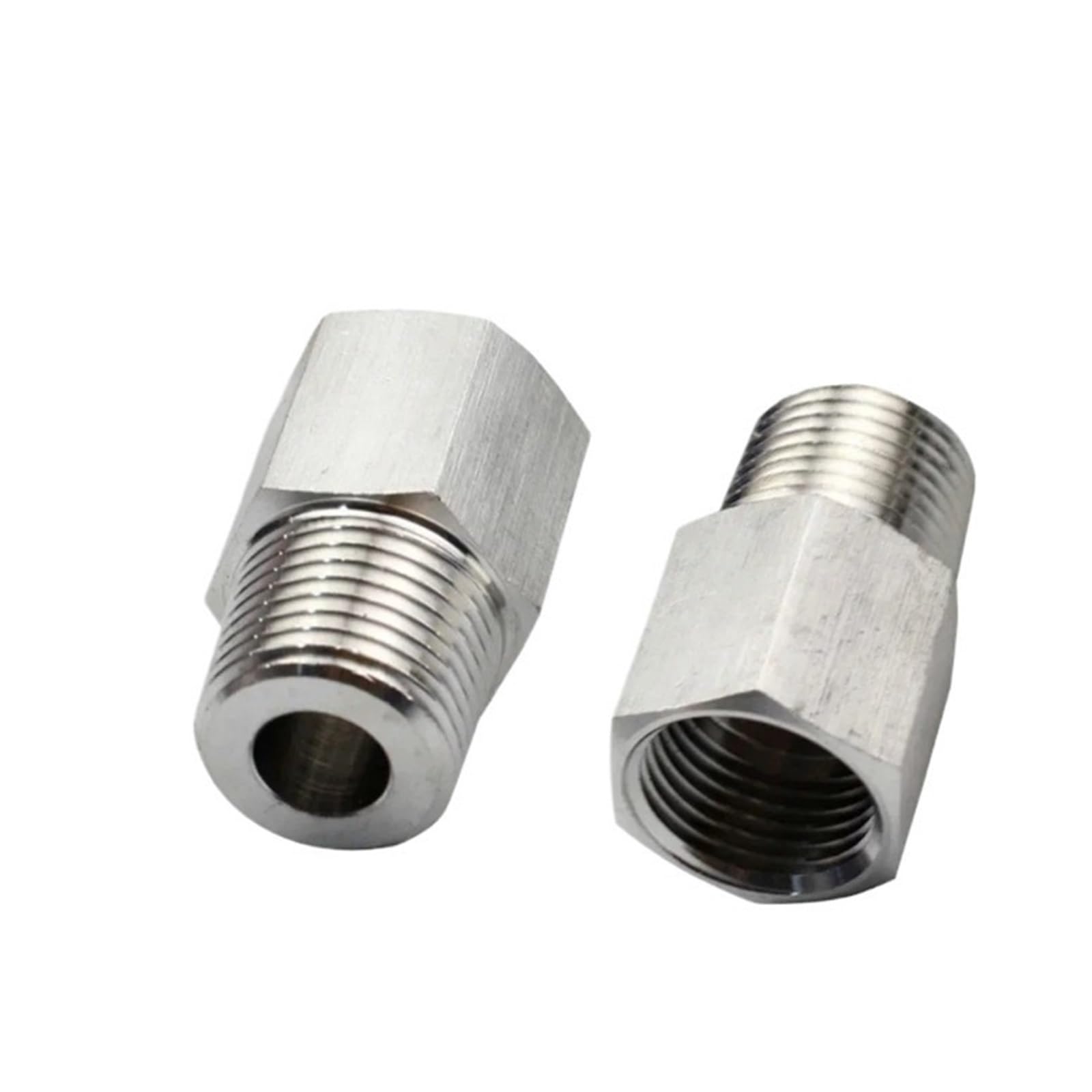 RUAJOGYNVM M12 M14 M16 M18 Female To Male 304 Stainless Steel Reducer Bushing Pipe Fitting Connector Coupler High Pressure Gauge(M12x1.75 - M8x1.25)