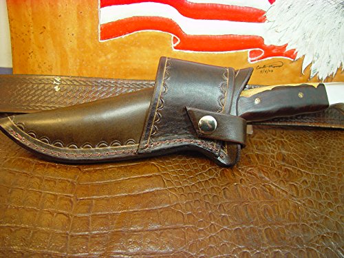 Buck 124 Cross Draw Knife Sheath Made Out Of Buffalo Hide Leather. #TOP3