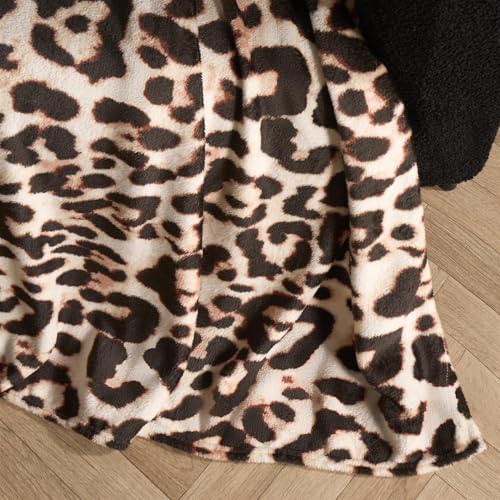 OHS Fleece Blanket Leopard Print Throw, Ultra Soft Comfy Fleece Throw Decorative Tones Easy Care Throws Over for Bed Sofa Couch Living Room, 125 x 150cm - Cosy Home Interiors OHS Fleece Blanket Leopard Print Throw, Ultra Soft Comfy Fleece Throw Decorative Tones Easy Care Throws Over for Bed Sofa Couch Living Room, 125 x 150cm - Image 8