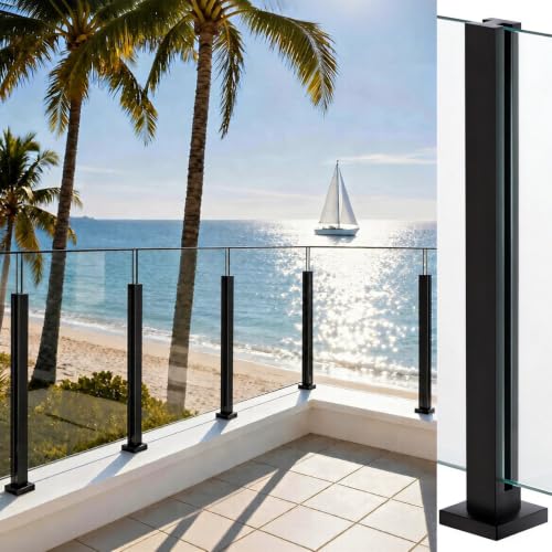 Glass Railing Post, No-Punch Glass Railing System with Spigot Slo...