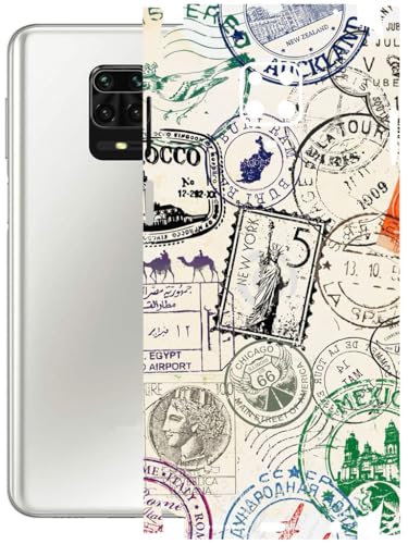 Image of AtOdds - Full Body Back Screen Guard Protector Film - Lamination Wrap Skin Sticker Compatible with REDMI Note 9 PRO MAX | Scratchproof Matte Finish (Stamps)