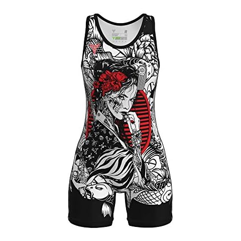 TRI-TITANS Skull Geisha Female Signature Singlet (FF) (Youth X-Large) Cover