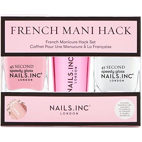 Nails Inc French Mani Hack Nail Polish Duo, 28ml Cover