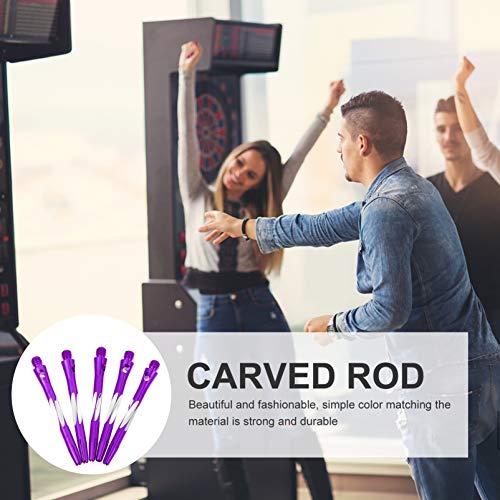 BESPORTBLE 5Pcs 2BA Padrão Da Liga de Alumínio Dart Eixos Dart Hastes de Rosca Dart Acessórios Roxo