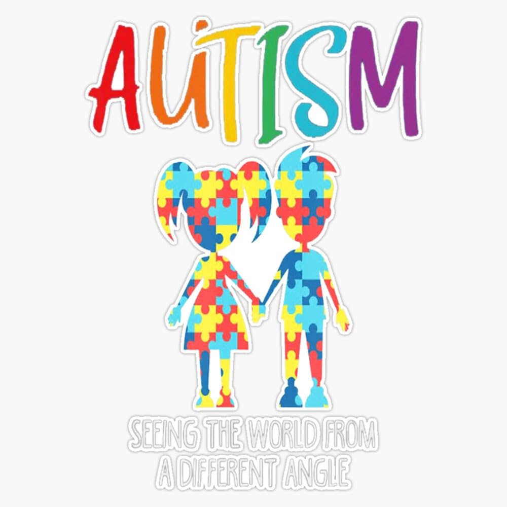 Autism Awareness Cute Color Puzzles Autism Kids Sticker Vinyl Decal Bumper Sticker 5"