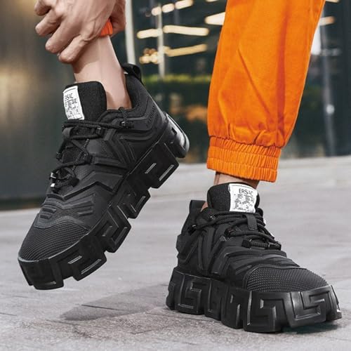 Men's 1.96" Platform Trendy Chunky Sneakers Fashion Breathable Comfort Streetwear Walking Casual Shoes for Men4