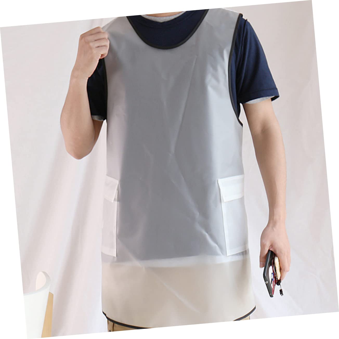 HOLIDYOYO Sleeveless Pvc Apron Waterproof for Kitchen Home Pet Stores Family-friendly