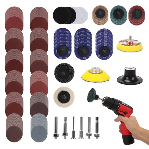 279枚 50mm 耐水ペーパーセットウェット＆ドライ対応 サンドペーパー フック＆ループ付き 12種類の粒度(80-3000番) 小型電動工具用 車体・木材・金属・ガラス・レジン対応 艶出し 塗装仕上げ 水垢取り 鏡面仕上げ用