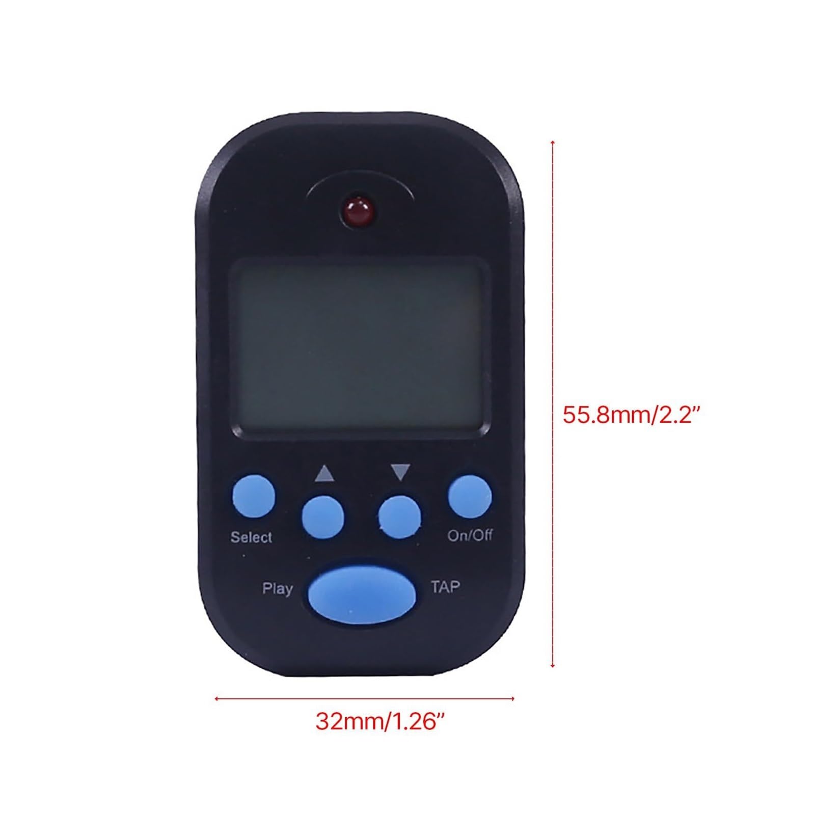Metrónomo electrónico digital con pantalla LCD, afinador de tempo portátil con clip para guitarra, piano, violín, velocidad de ritmo y ritmo ajustables