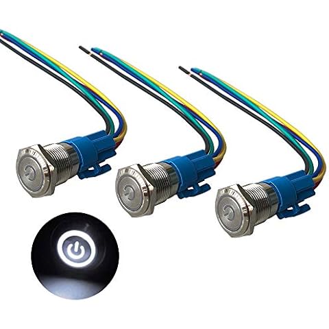 QitinDasen 12V/24V Self-locking Push Button Switch Cover