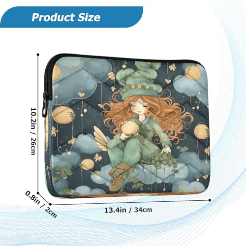 Funda para laptop de 13-14 pulgadas impermeable con diseño leprechaun miniatura 3