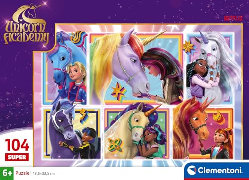 Clementoni 104 pieces, Unicorn Academy, Puzzle for Kids 6+ Years, Made in Italy, 25793, Multicolored, 48.5 x 33.5 cm - Image 2