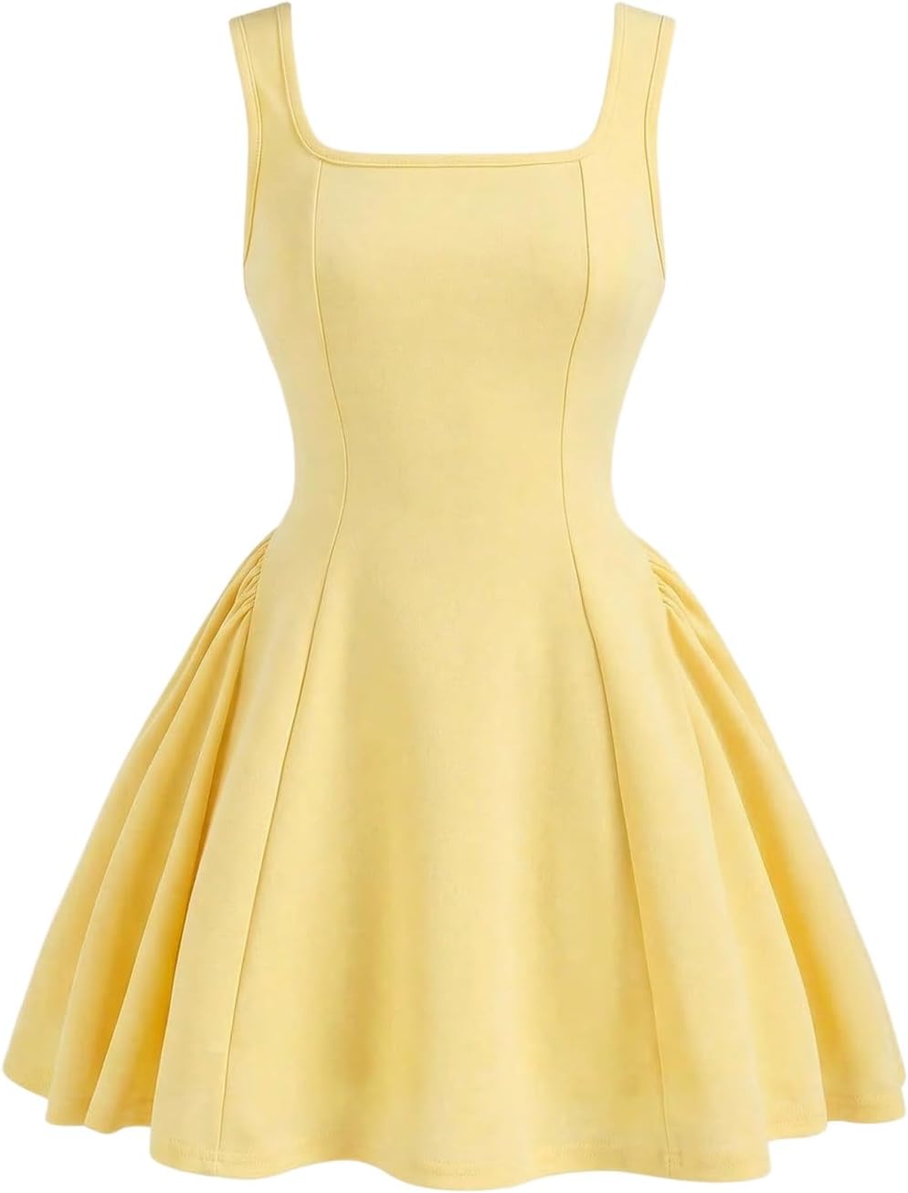 SHENHE Girl's Bow Back Tank Dress Fit and Flare Ruffle Flowy Elegant Birthday Party Dress
