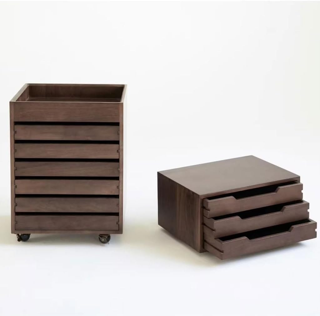 JITUIHOM Wooden Filing Cabinets for Offices and Home Study Rooms Retro Removable Storage Filing Cabinet