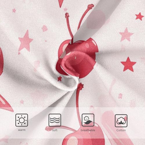 Wusikd Cherry Bows Girls' Underwear Cotton Stars Pink Girls Briefs Soft Toddler Underwear 2T3