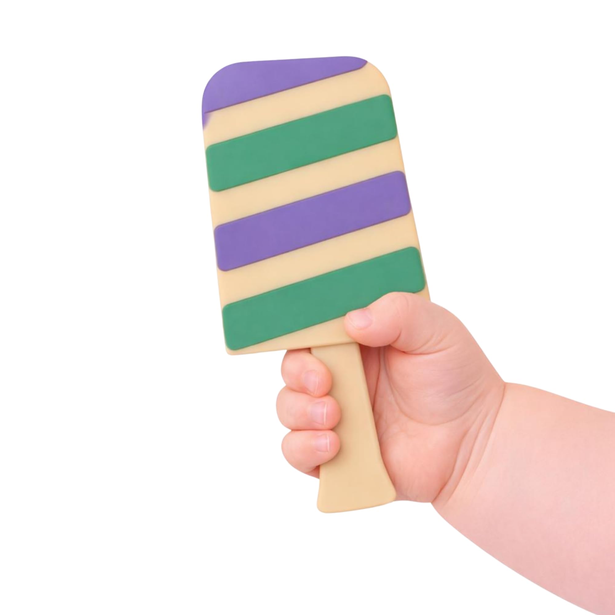 Babyblu Pediasoft Silicone Ice Cream Shape Baby Teether Multicolor | Silicone Teething Toy for Infants & Toddlers | Baby Teether for Chewing & Gum Stimulation-image-2