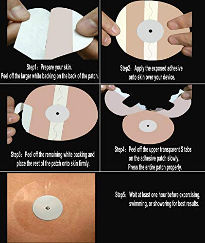 Hibell Freestyle Libre Adhesive Patches, 25 Pcs Waterproof Sensor Covers For Enlite, Guardian, (No Hole) Pre Cut Clear Libre Overpatch, Hypoallergenic Cgm Tape, Protection Stickers #TOP6