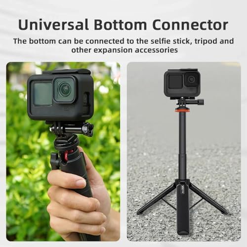 Image of Go-Pro Hero Shockproof Body Frame Housing Protective Case with Lens Cap Compatible with Hero 9 | 10 | 11 | 12 Action Camera Protective Vlog Cage, Action Camera Accessories (Cover with Lens Cap)