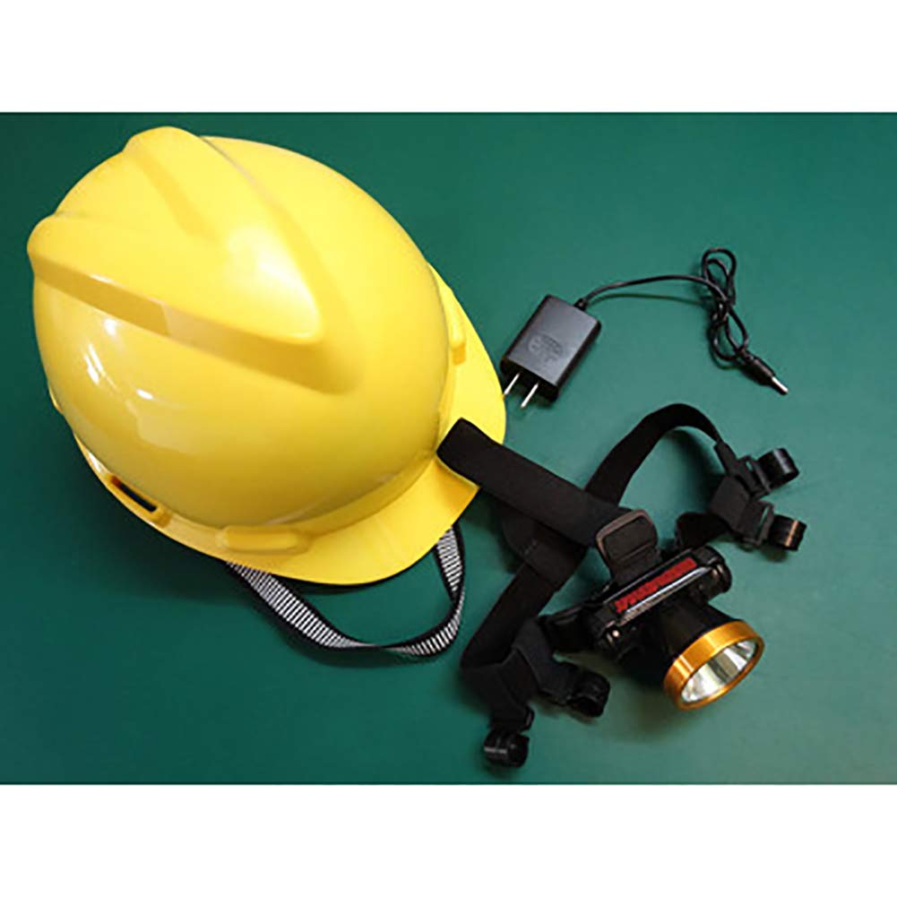 Casco con luz, Casco de Seguridad Industrial, Casco de construcción rígido, ventilado, arnés de 4 Puntos, Casco de Protección, Casco de Trabajo Casco