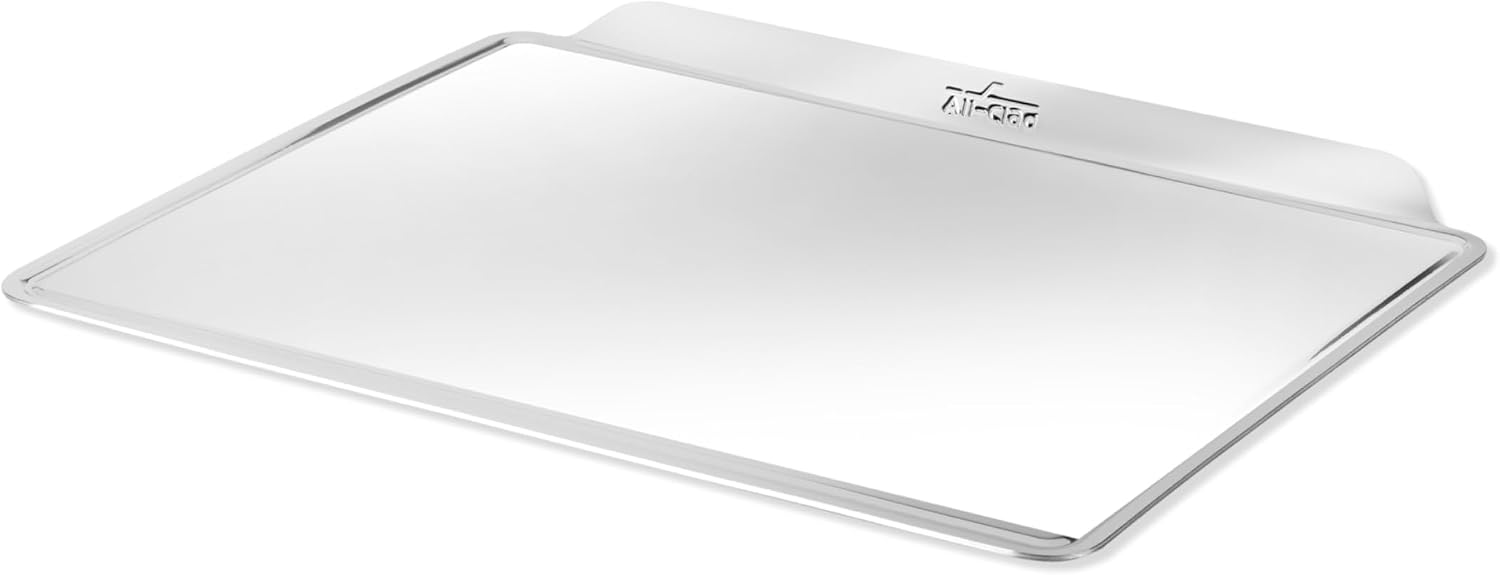 All-Clad Stainless Steel Cookie Baking Sheet 12″ x 17″ – Tri-ply Bonded for Consistent Baking- (Roast, Bake Cookies, Brownies and More) Professional Stainless Steel Bakeware