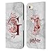 Head Case Designs Officially Licensed Harry Potter Gryffindor Aguamenti Deathly Hallows IX Leather Book Wallet Case Cover Compatible with Apple iPhone 7/8 / SE 2020 & 2022