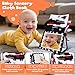 Yohome Black and White Baby Books for Newborn, Tummy Time Mirror, Baby Mirror Infant Toys with Soft Cloth Book, High Contrast Baby Toys, 3D Activity Crinkle Pages Sensory Tummy Time Toys for Babies