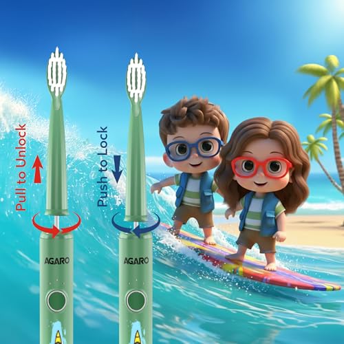 Image of AGARO Rex Lite Kids Brush Head Refill set of 2pcs,Replacement Brush Heads