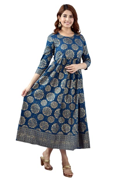 Image of Rayon Printed Anarkali Kurta for Womens