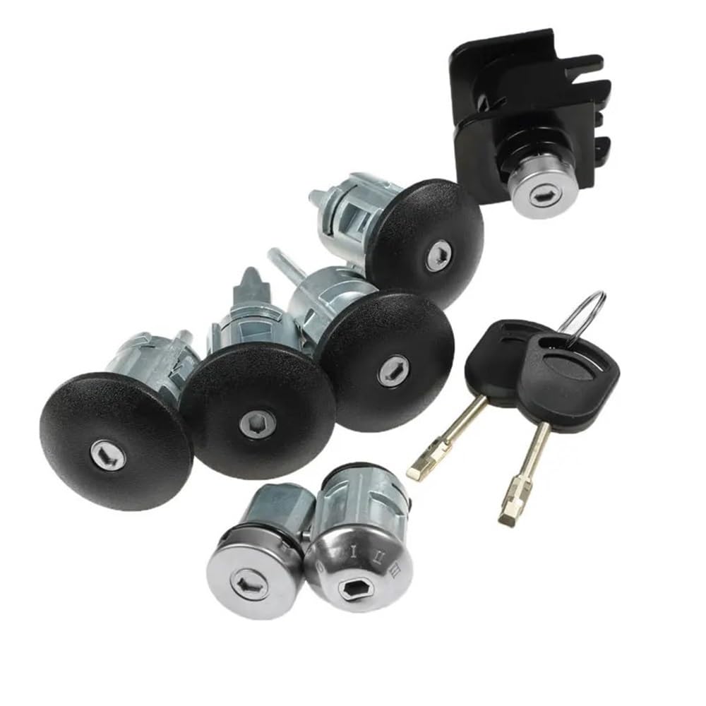 Hzsmyxgs One Color Car Lock Barrel 4359018 1C1a-V22050-Ba 1C1av22050ba Compatible With Transit Mk6 2000-2006 Car Barrel Door Locks Keys Set
