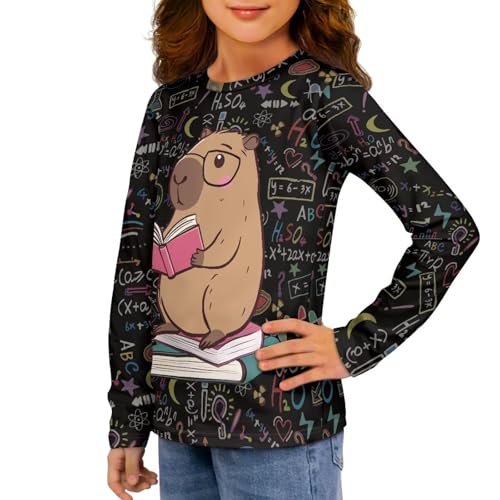 Renewold Girls Activewear T-Shirts Kids Athletic Tees Shirts Long Sleeve Crewneck T Shirts Casual Clothing 3-16 Years2