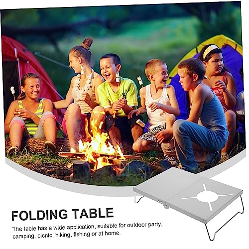 Holibanna Equipamento De Acampamento Forno De Cassete Camping Campista Cartão Mesa Dobrável Mesa De