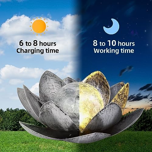 Solar lamp outdoor garden decoration, garden decoration, waterproof solar lotus flower lamp garden decoration - Image 3