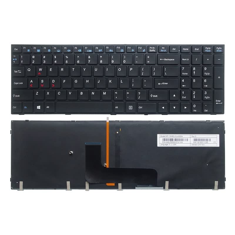 Clavier QWERTY US rétroéclairé pour portable Clevo P650 HP3 P651 P670 et série Z7 Z8
