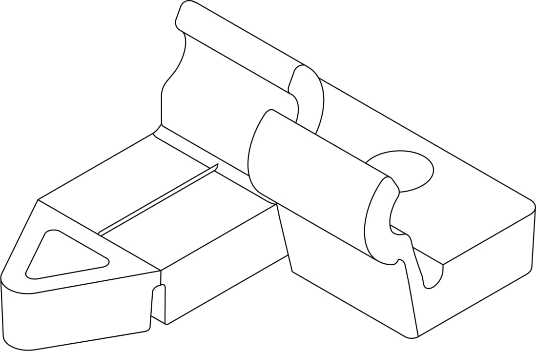 "TENI" Terrassenclip | unsichtbarer, elastischer Terrassenverbinder für Dielen mit Hohlkehlprofil | für Aluminium-/Holzunterkonstruktion | 80 Stück (für Aluminium Unterkonstruktion)