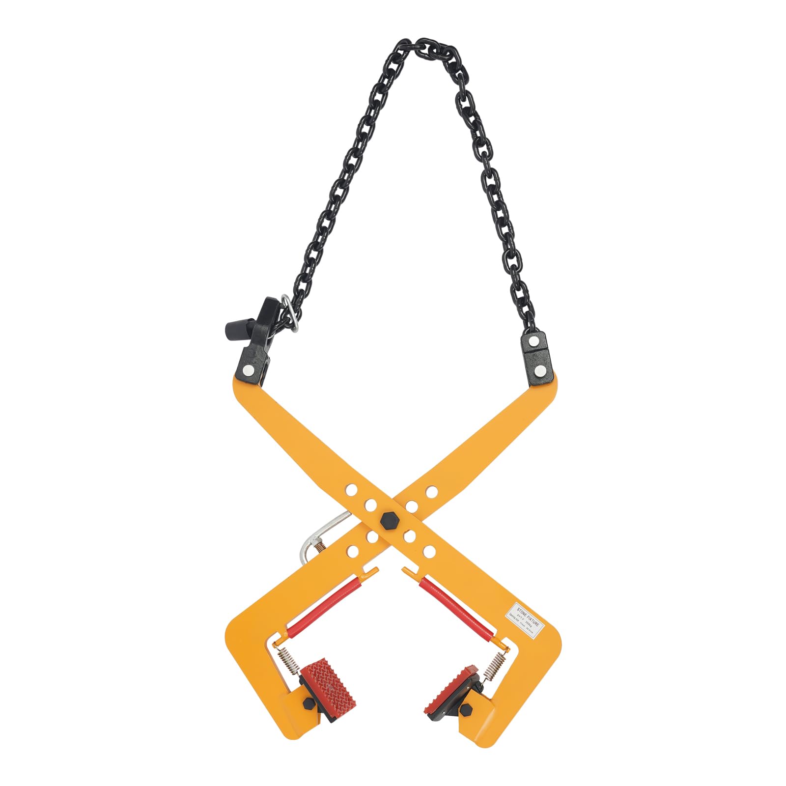 Bordsteinzange Hebekralle 350 kg Hebezange 17 Zoll Steingreifer 30-51cm Verstellbar Steinheber zum Heben von Holz, Bretten, Steinen, usw (Gelb)