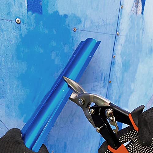 Image of TOOLEAGUE 12 inch Aviation Tin Snips with Forged Blade, Heavy Duty Long Straight Cutters Shears for Cutting Sheet Metal, Aluminum & DIY Projects.