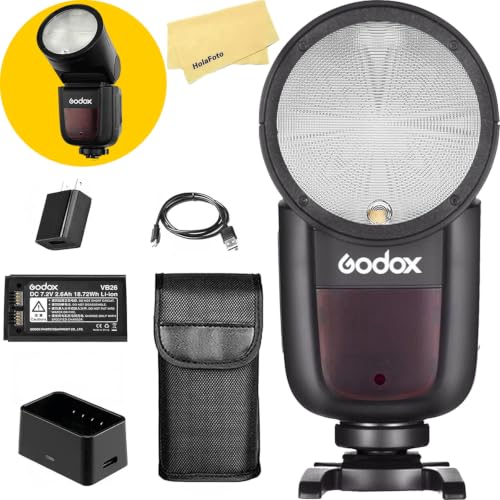 Godox V1 V1-C V1C Rundkopf Kamerablitz für Canon-Kameras Speedlite