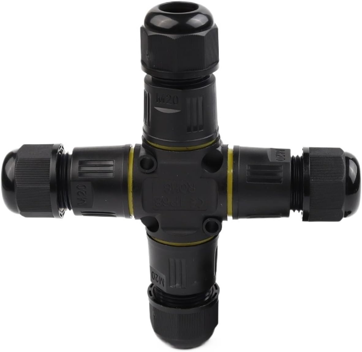 Waterproof Terminal Adapter 2/3 Pin Outdoor LED Light Wire Cable Connector 4-Way No Welding Home Junction Box(4 Way 2Pin (9-12mm))