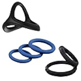A Set of 5 Men's Elastic Fitness Rings Lightweight Sports Accessories-UFZ143 (Deep Blue)
